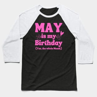 May Birthday Baseball T-Shirt